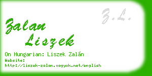 zalan liszek business card